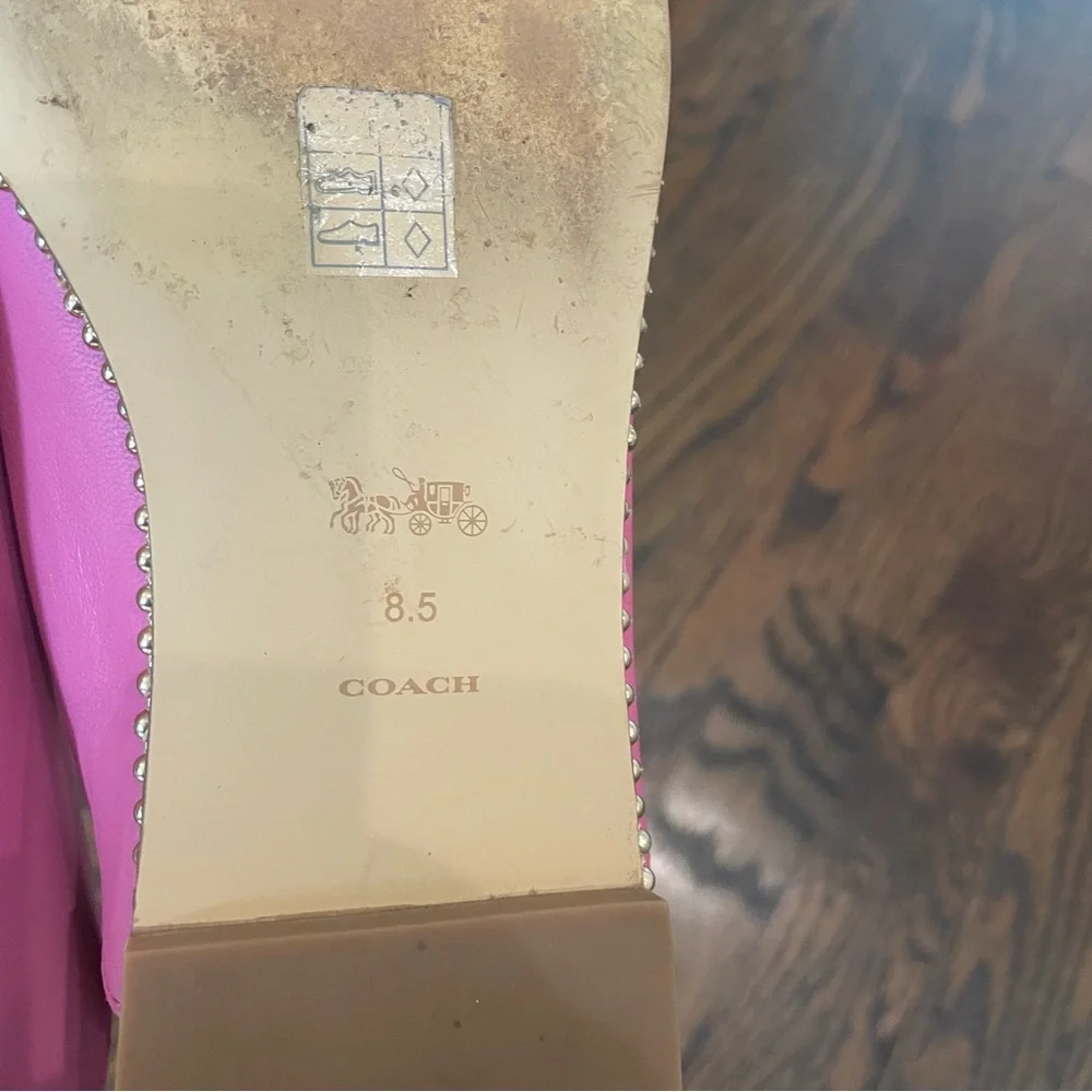 Coach Pink Leather Slingback Flats - Picture 8 of 11